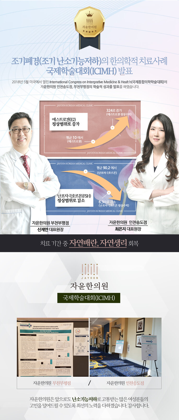 조기폐경(조기난소기능저하)의 한의학적 치료사례 국제학술대회 발표